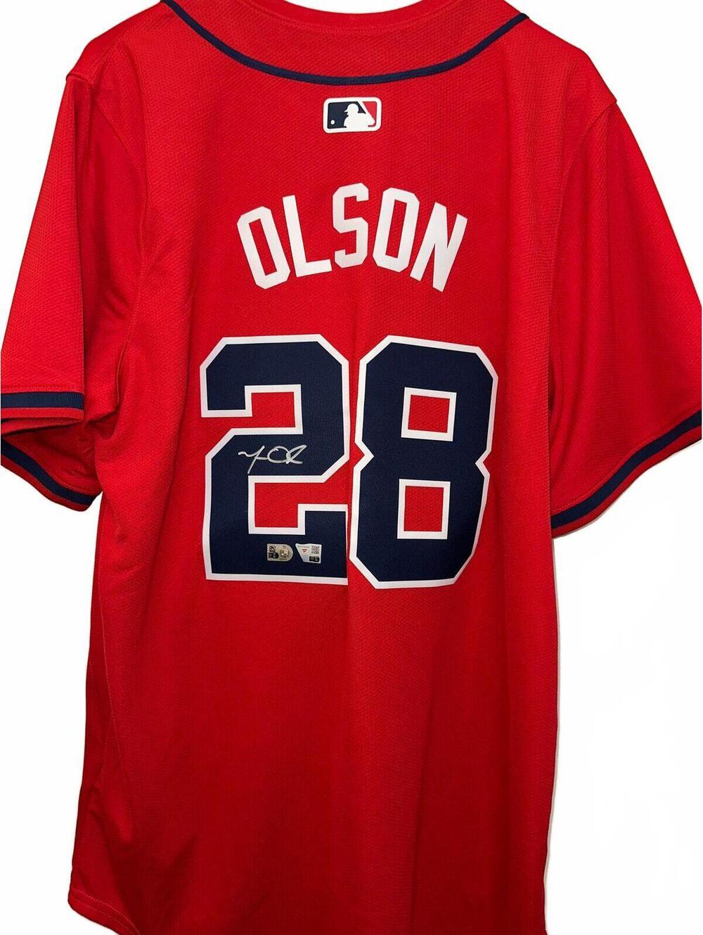 Matt Olson Atlanta Braves Autographed Red Nike Limited Jersey